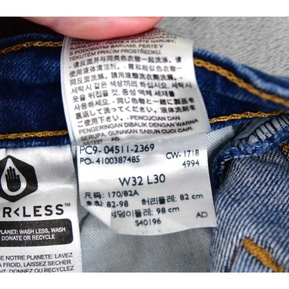 Levis Jeans 511 Mens 32x30 (31x29 Meas) Slim Fit Blue Denim - Picture 4 of 9